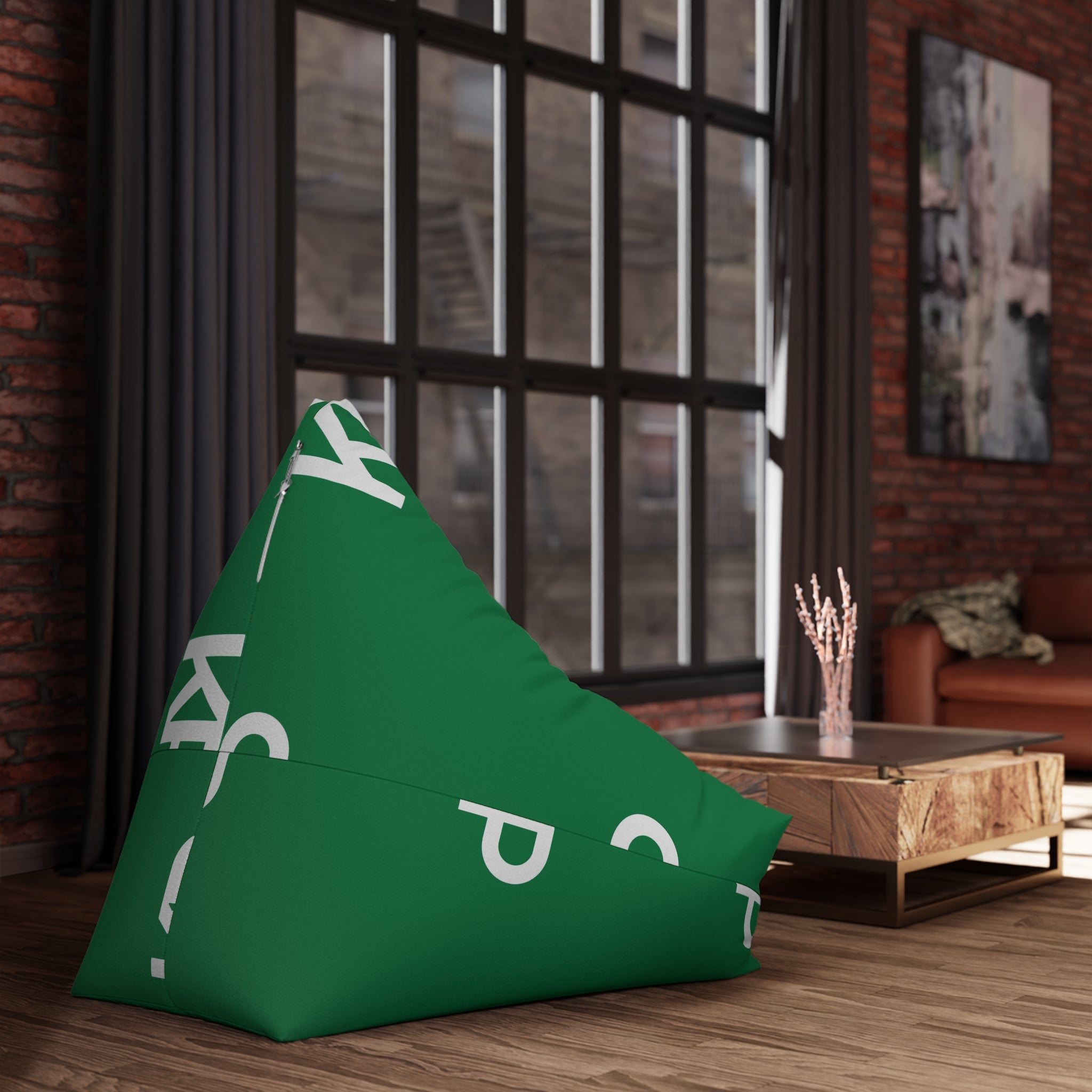 Stylish Green Bean Bag Chair Cover - Modern Home Decor