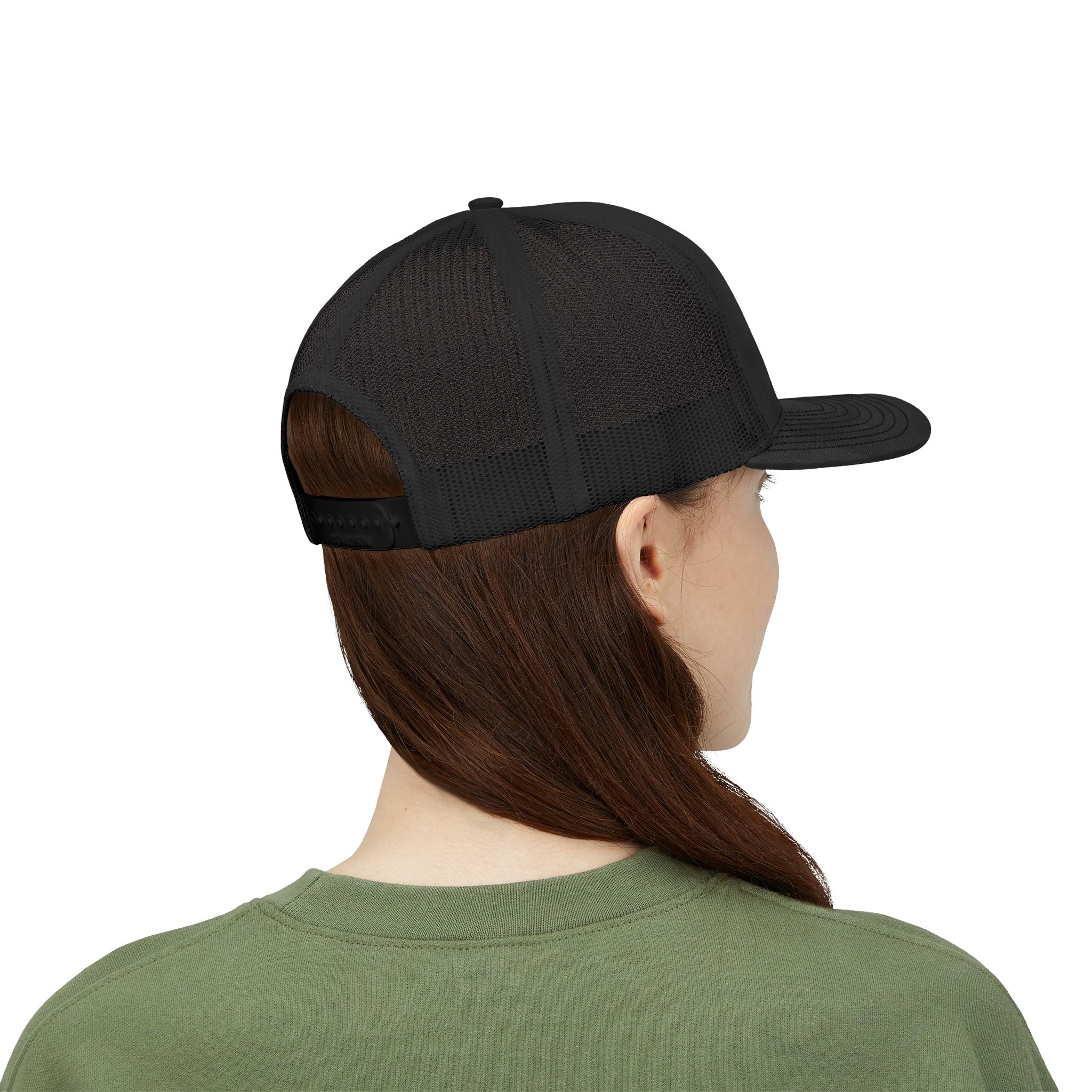 Stylish KP Snapback Trucker Cap - Trendy Black Hat for Everyday Wear