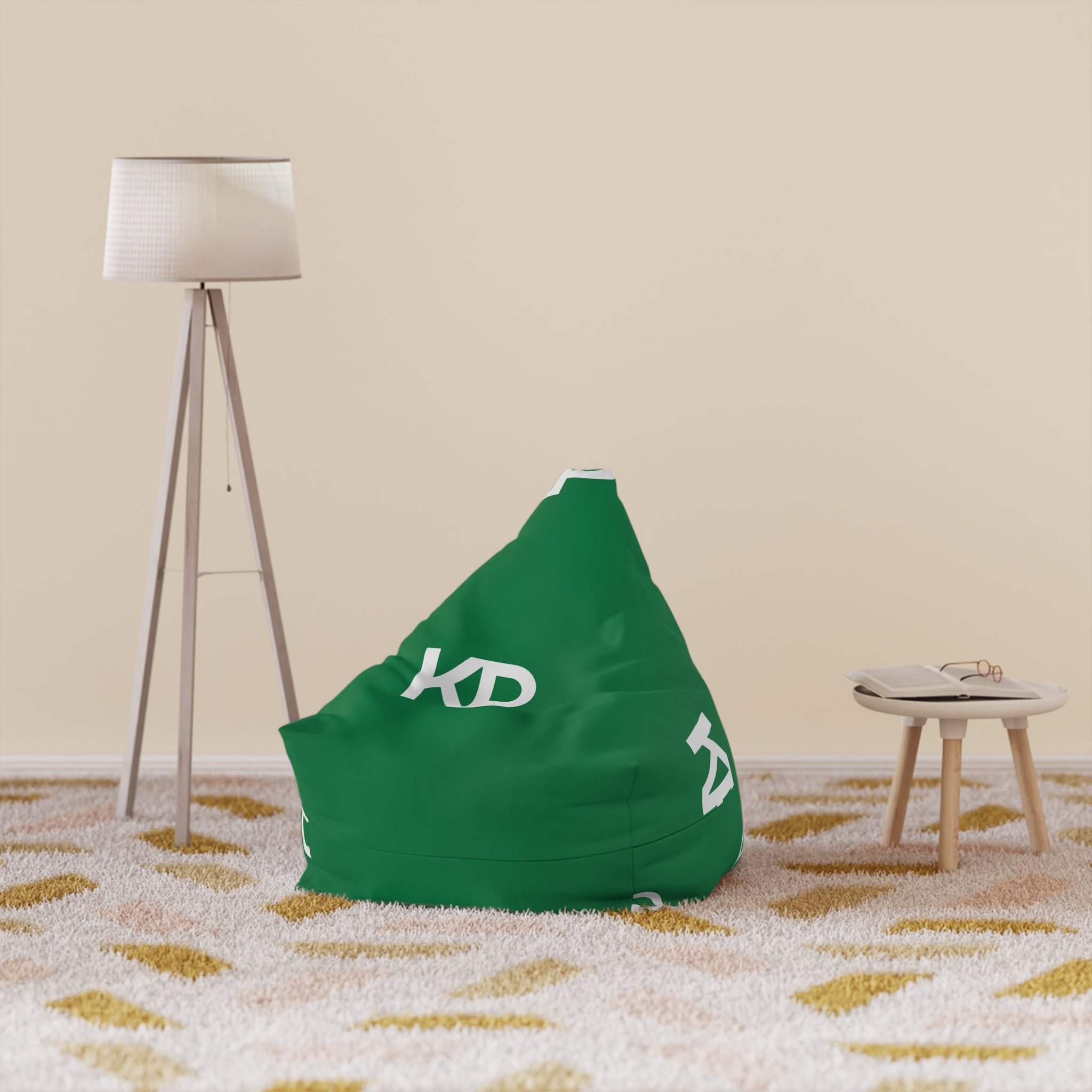 Stylish Green Bean Bag Chair Cover - Modern Home Decor
