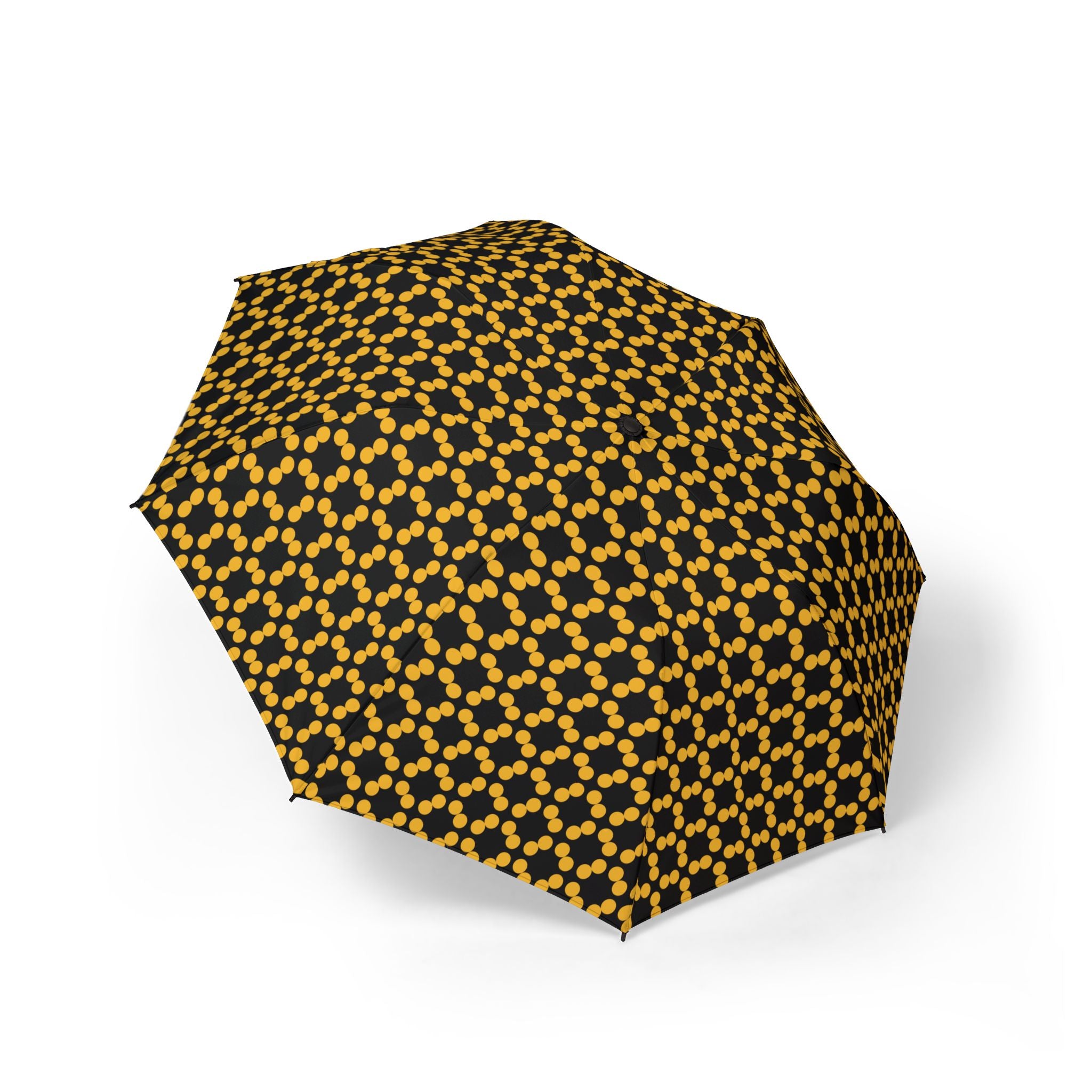 Chic Semi-Automatic Foldable Umbrella with Modern Dot Pattern